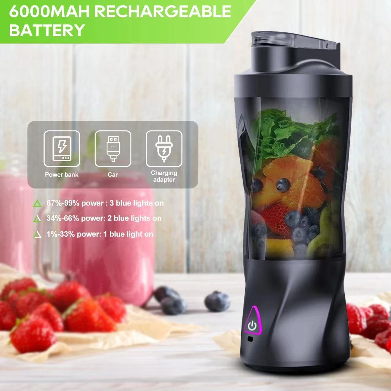 Portable Blender Usb Rechargeable - Juicer Elektrik Portabel 700ML USB Isi