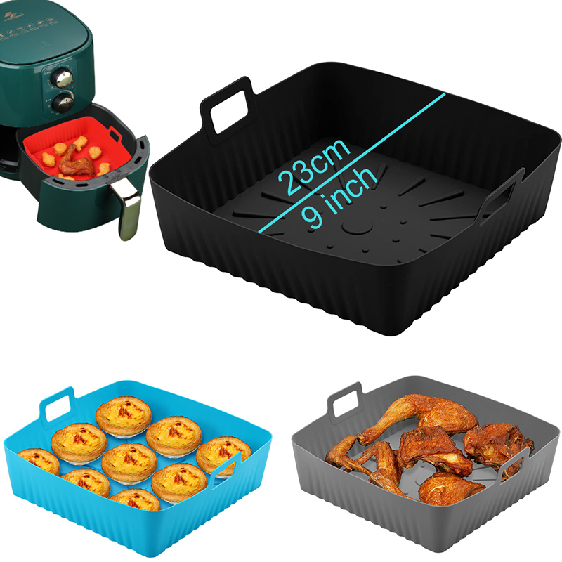 Air Fryer Silicone Pot Liner - Keranjang Silikon Penggoreng Udara Besar 23Cm