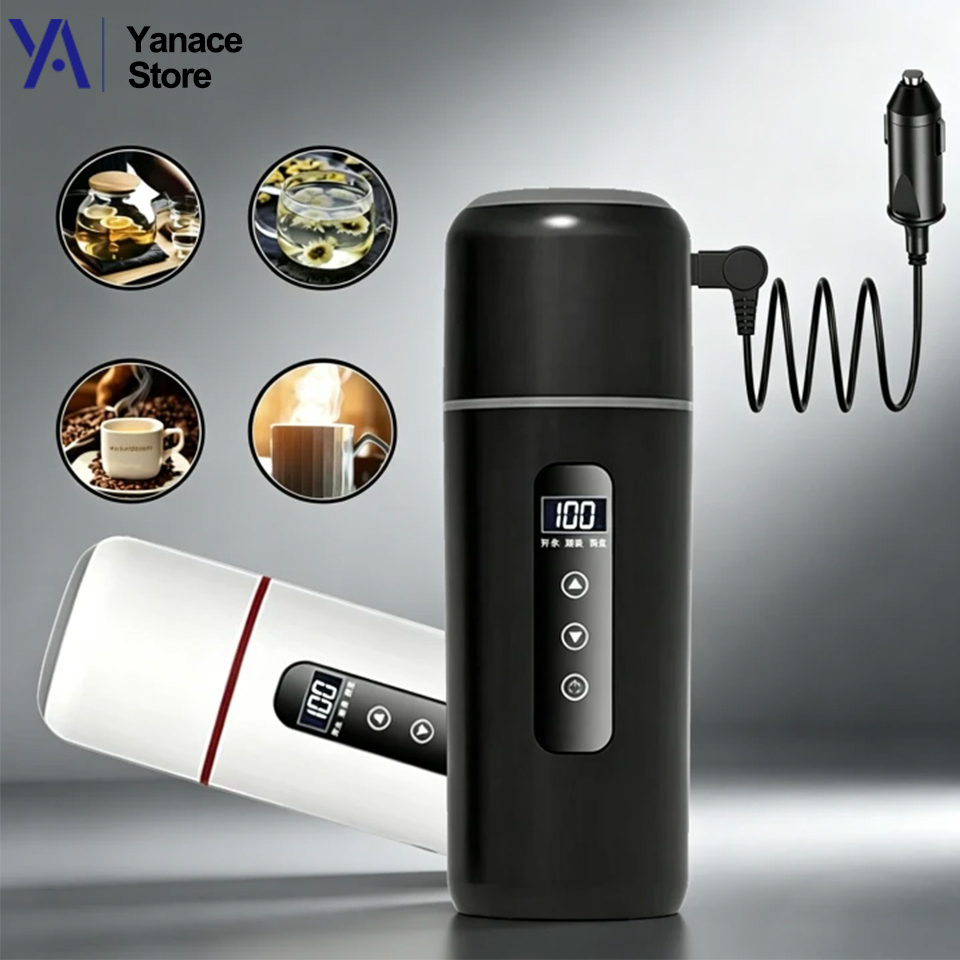 Electric Kettle Temperature Control - Cangkir Pemanas Mobil 12V 24V 500ml