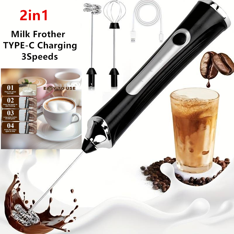Electric Milk Frother Handheld - Pengocok Susu Elektrik Nirkabel dan Pengocok