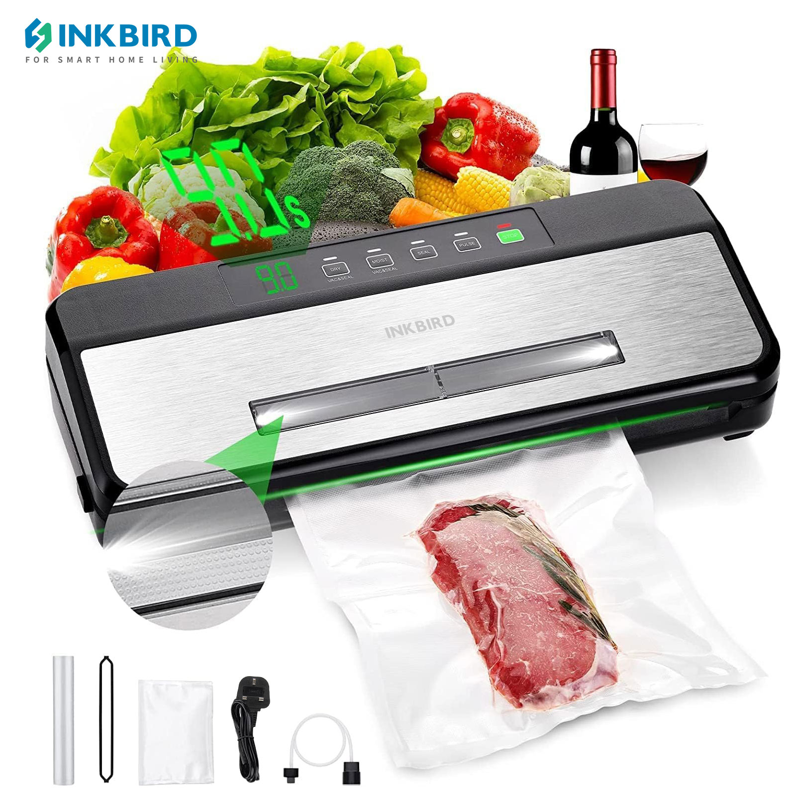 Food Vacuum Sealer Machine - INKBIRD penyegel vakum ketiga dengan Kit