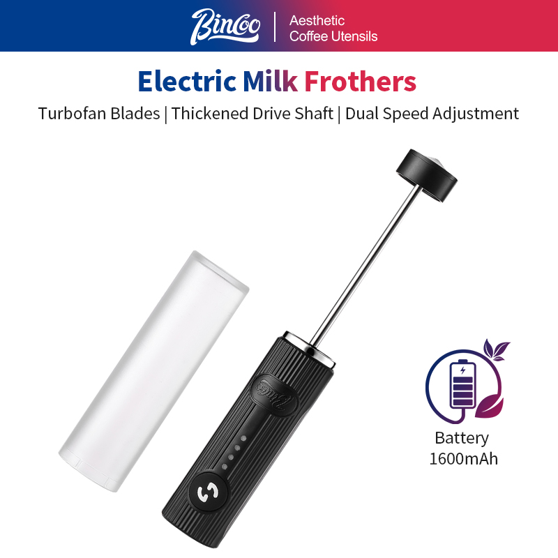 Electric Milk Frother Handheld - BINCOO Pengocok Kopi Elektrik USB Isi