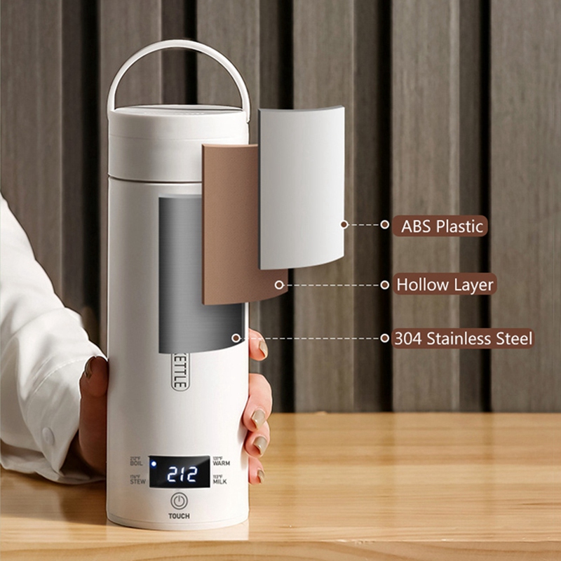 Electric Kettle Temperature Control - Ketel Listrik Portabel DT39 untuk Perjalanan,