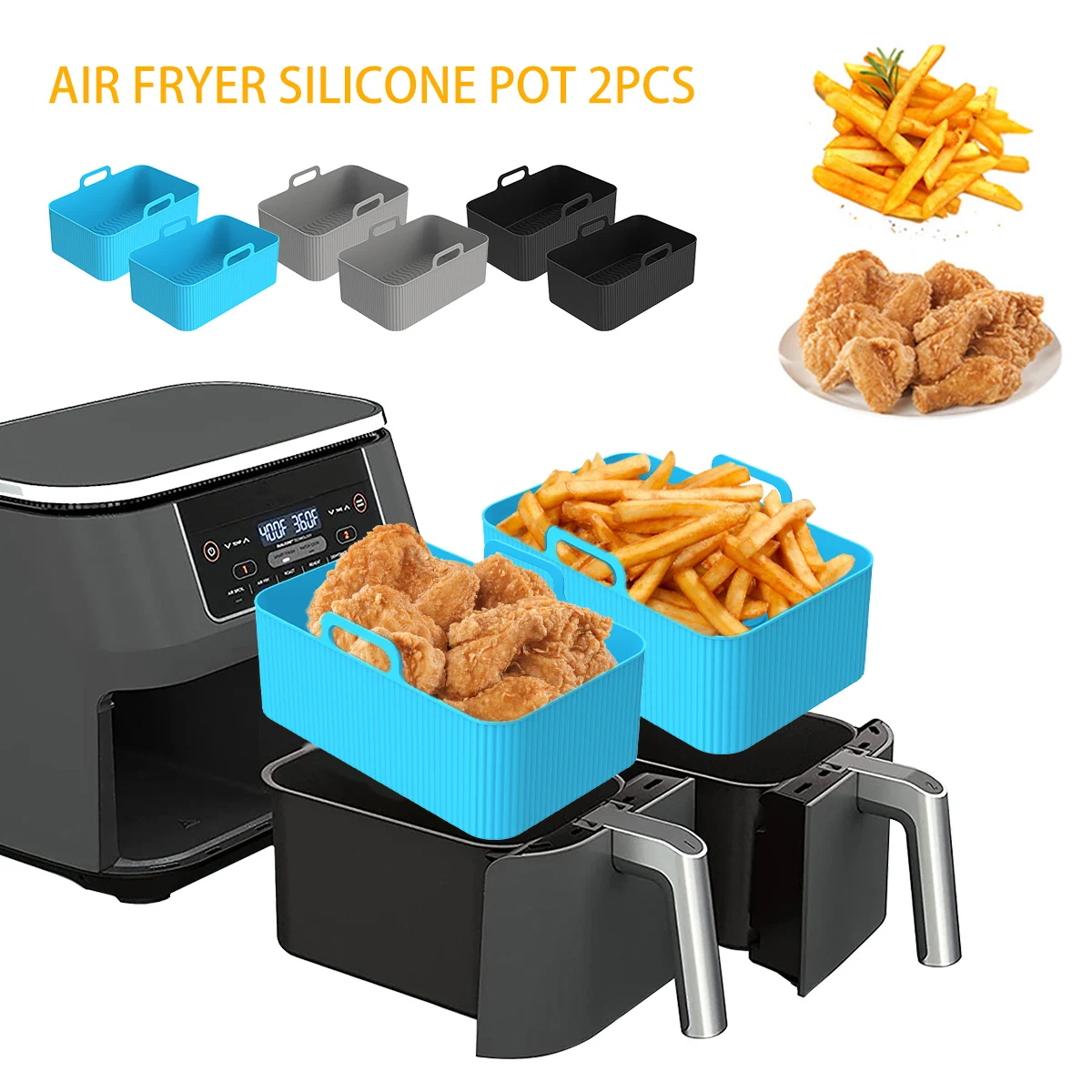 Aksesori dapur penggorengan ud - Air Fryer Silicone Pot Liner ulasan dan harga