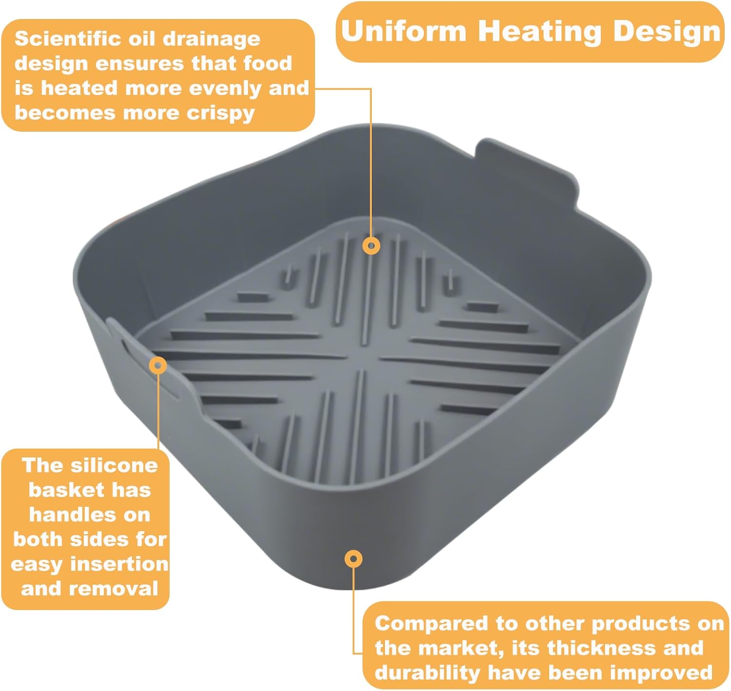 Pelapis Silikon Anti Lengket u - Air Fryer Silicone Pot Liner ulasan dan harga