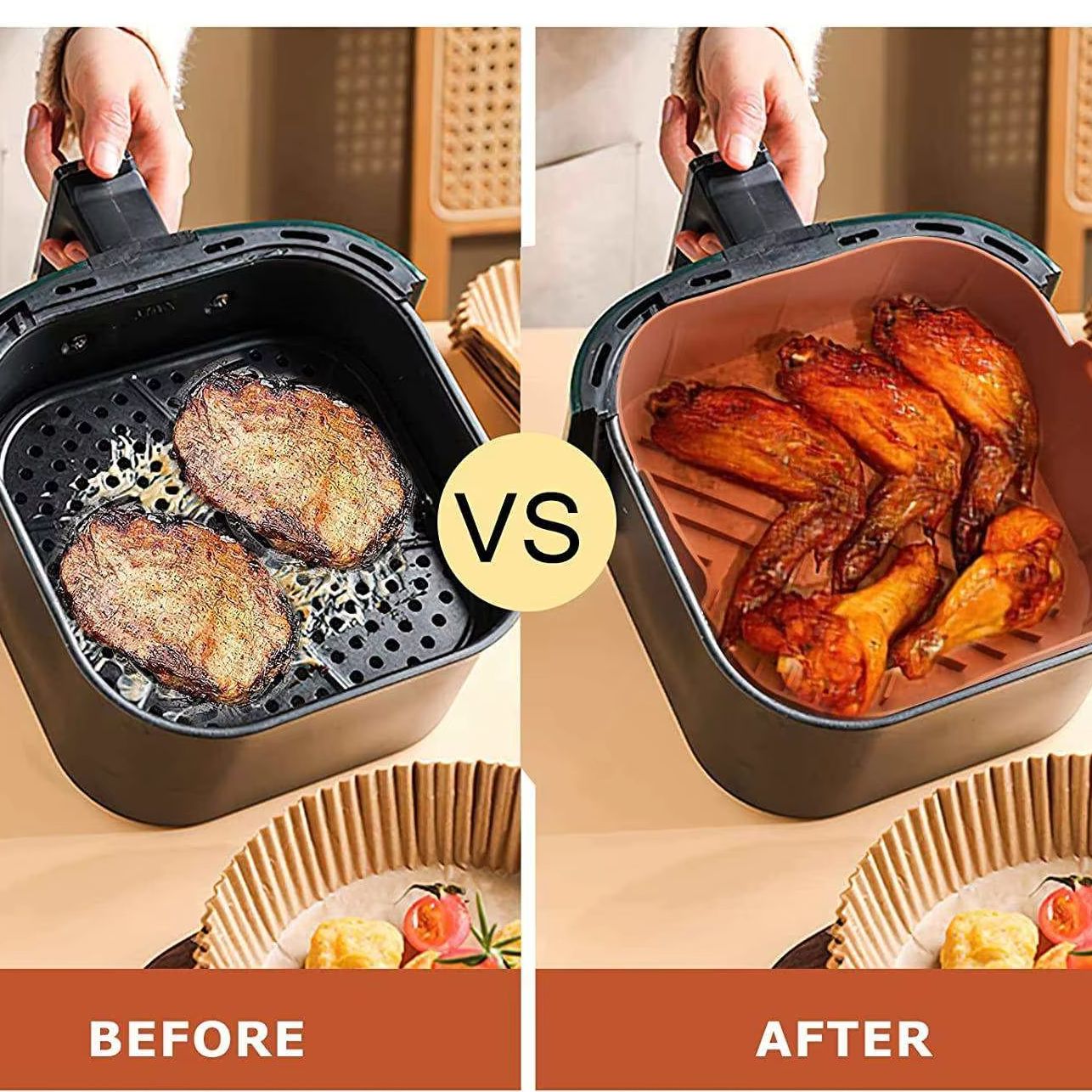 Pelapis Silikon Anti Lengket u - Air Fryer Silicone Pot Liner ulasan dan harga