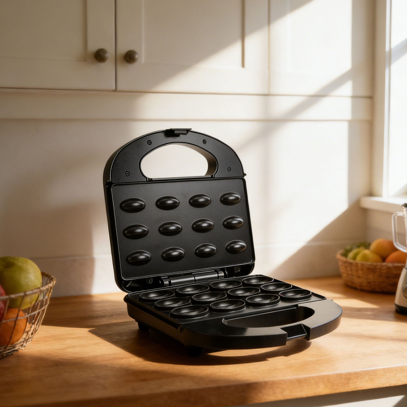 12 Cetakan Kue Walnut Anti Len - Mini Waffle Maker Machine ulasan dan harga