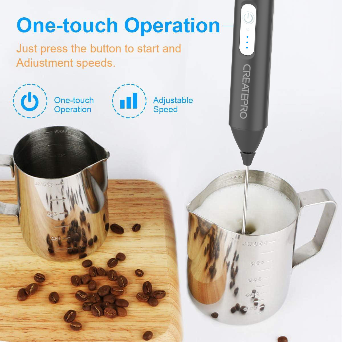 Pengaduk Susu Isi Ulang Otomat - Electric Milk Frother Handheld ulasan dan harga