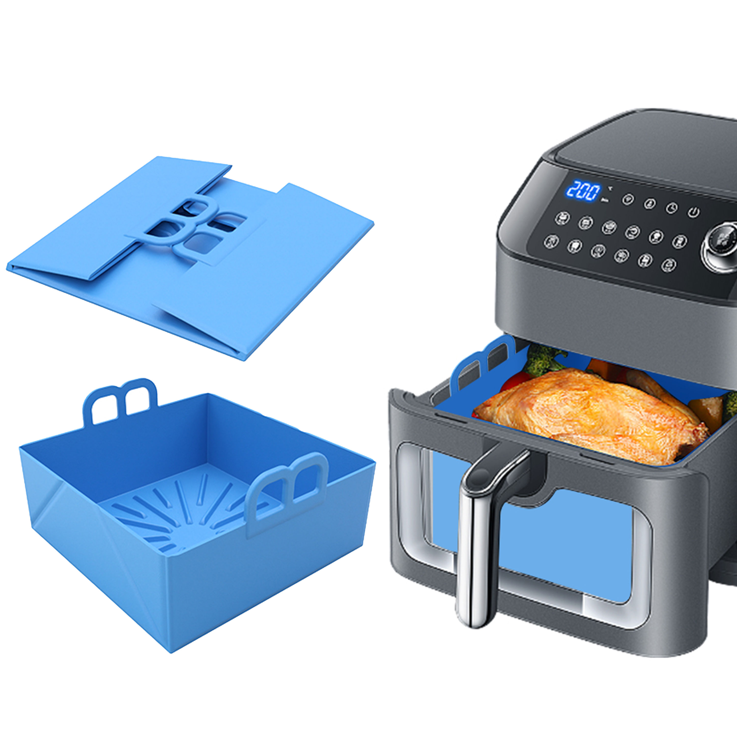 Cetakan Silikon Lipat untuk Ai - Air Fryer Silicone Pot Liner ulasan dan harga