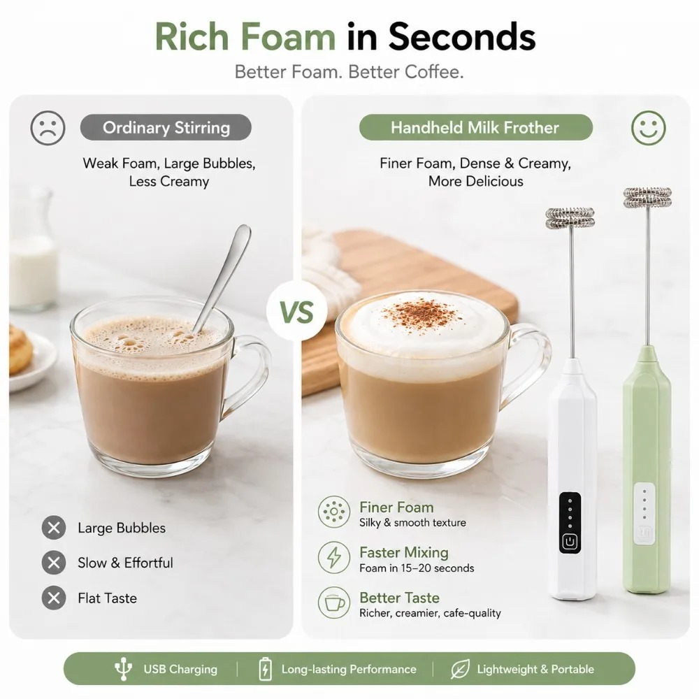 Pengocok Susu dan Pengocok Tel - Electric Milk Frother Handheld ulasan dan harga