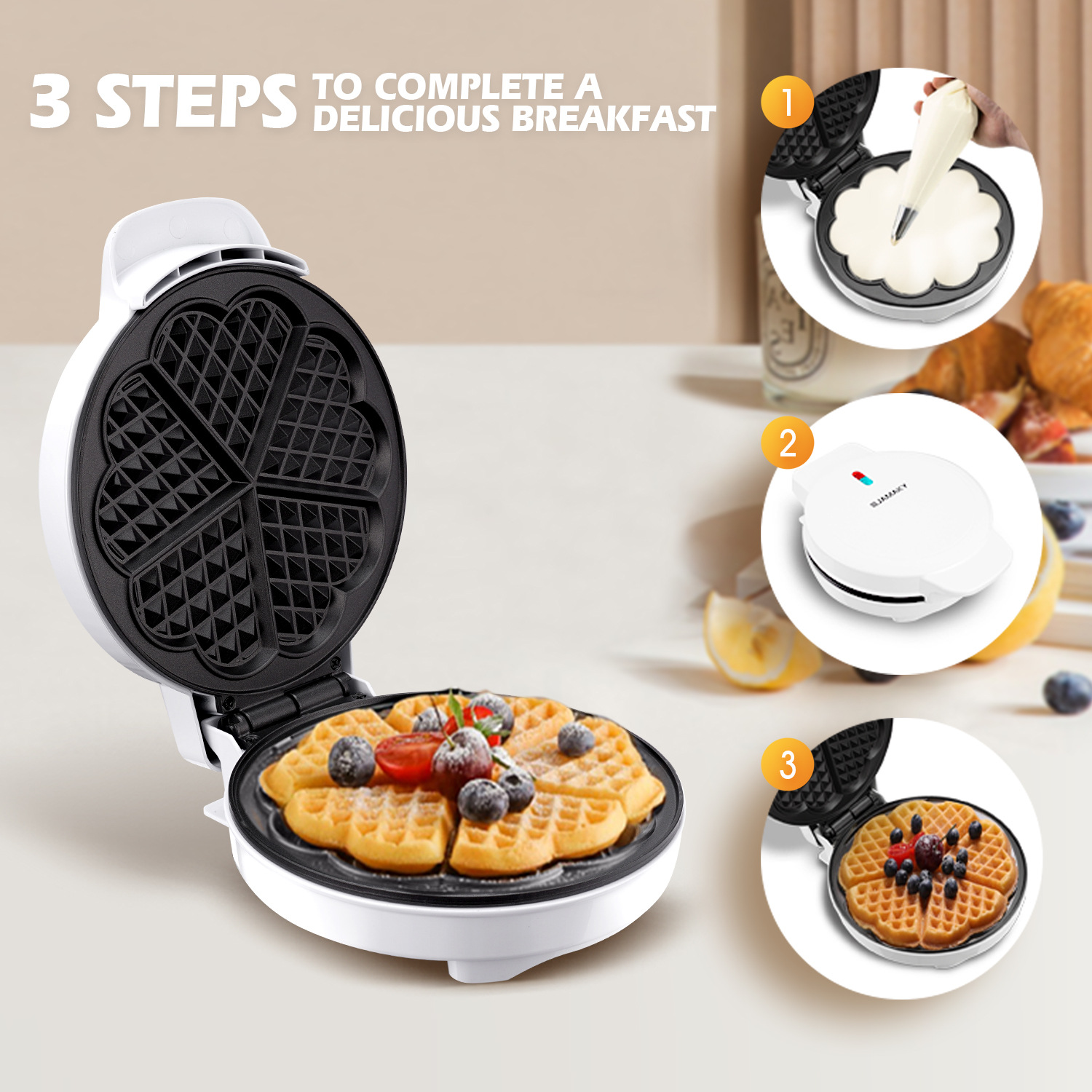 Mesin cetakan wafel sarapan el - Mini Waffle Maker Machine ulasan dan harga