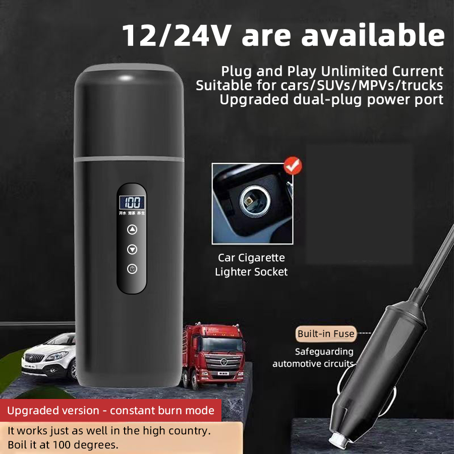 Cangkir Pemanas Mobil 12V 24V  - Electric Kettle Temperature Control ulasan dan harga