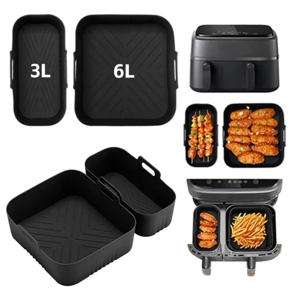 Cetakan Silikon Persegi Panjan - Air Fryer Silicone Pot Liner ulasan dan harga