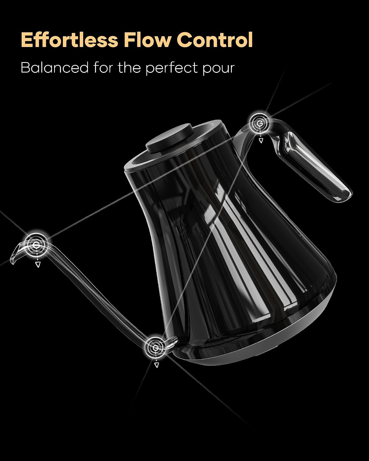 Ketel Listrik Gooseneck, ±1 °  - Electric Kettle Temperature Control ulasan dan harga