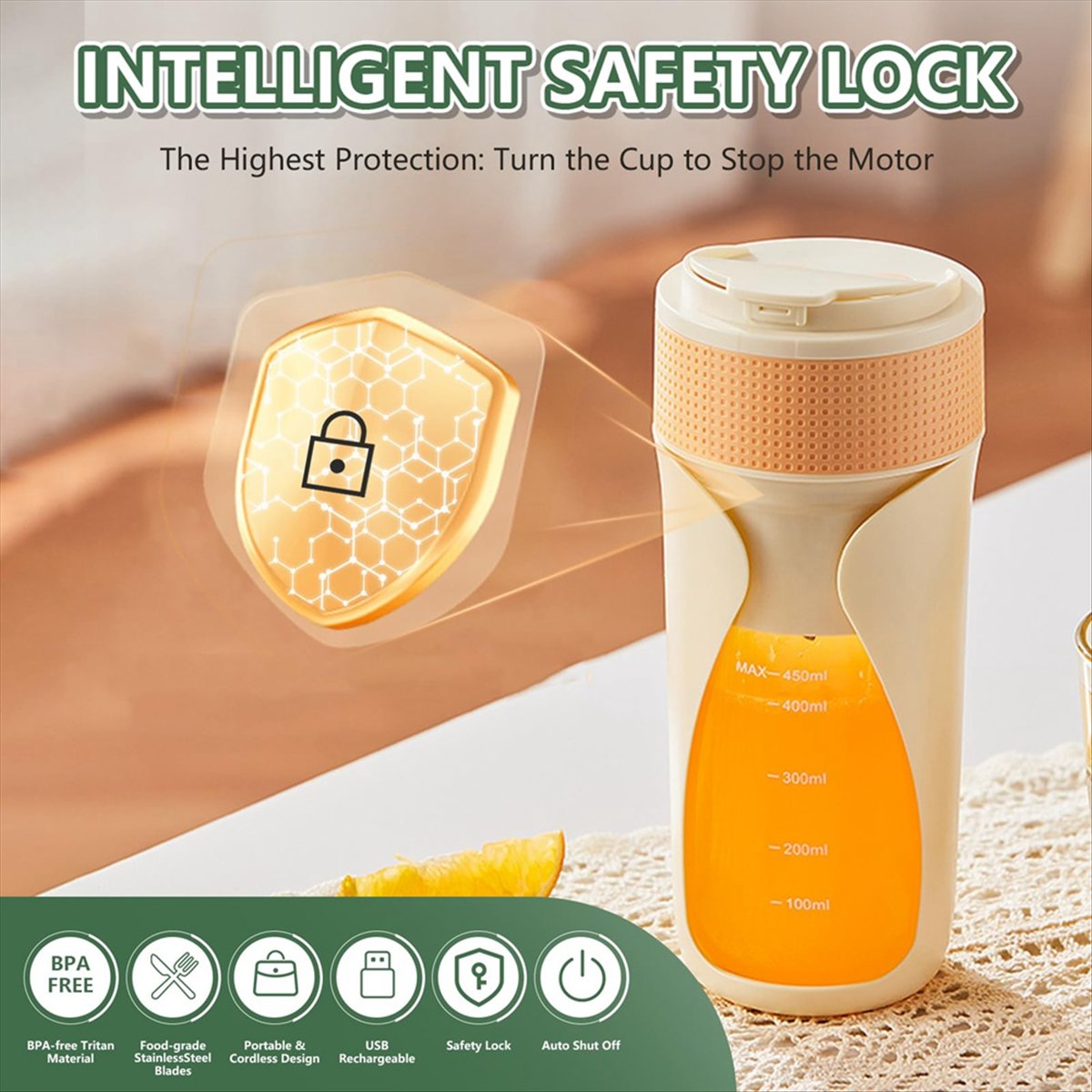 Cangkir Blender Portabel 450ml - Portable Blender Usb Rechargeable ulasan dan harga