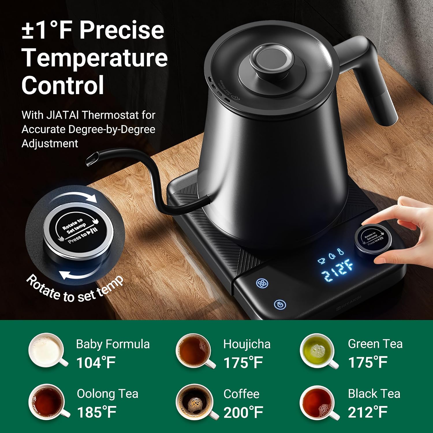 Ketel Listrik Gooseneck dengan - Electric Kettle Temperature Control ulasan dan harga