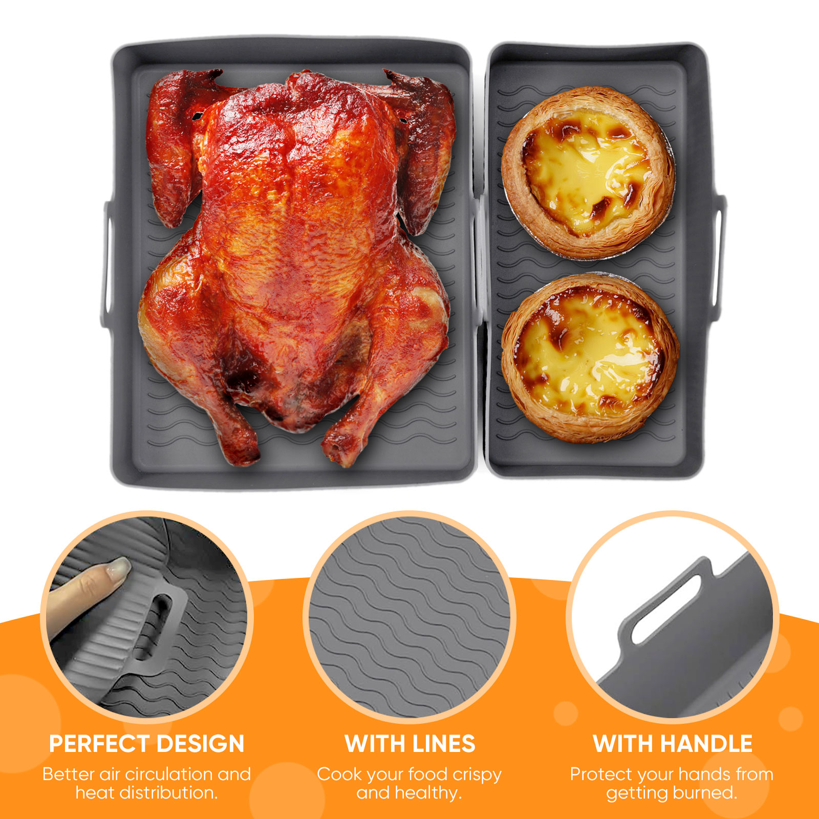 2 buah Set alas penggorengan u - Air Fryer Silicone Pot Liner ulasan dan harga